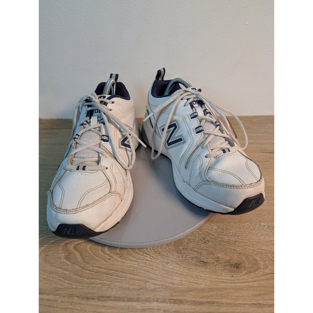 New Balance 608 V5 Men's Size 9 2E Training Shoes Sneaker White Blue MX608WN5